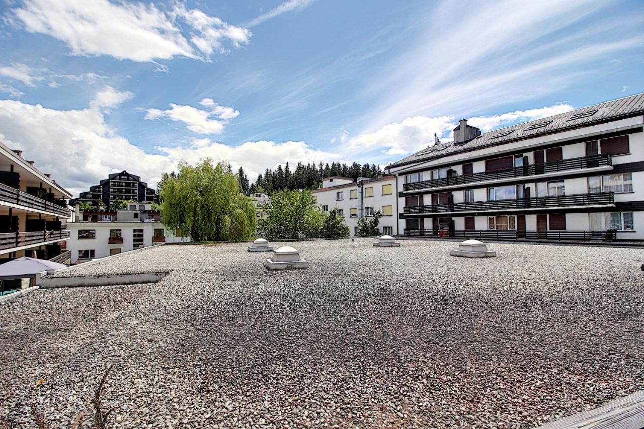 Ferienwohnung Plein Coeur De Montana Avec Parking Au Pied Du Ski-Lift! Crans-Montana Exterior foto